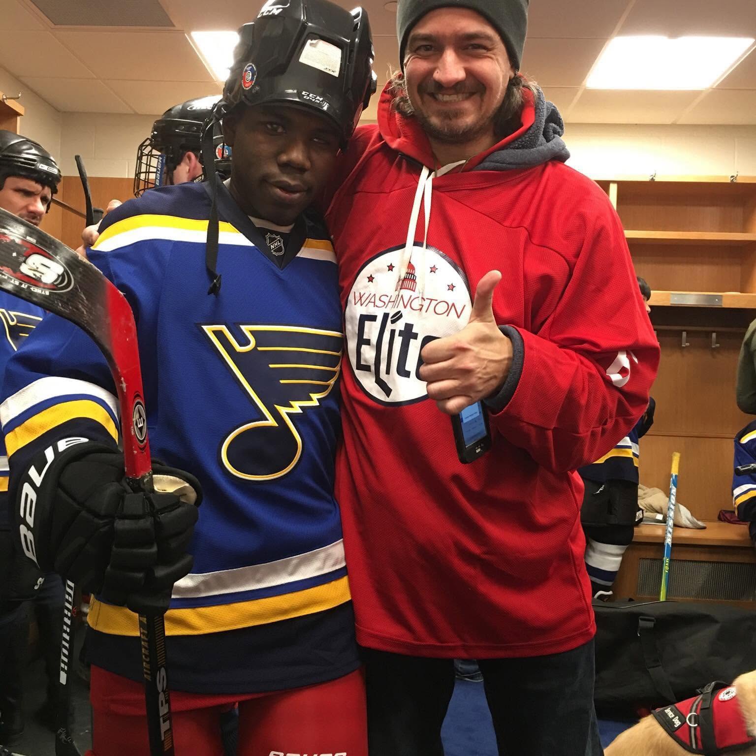 An adaptive blind hockey team in St. Louis that Bruce Porter Jr. helped start